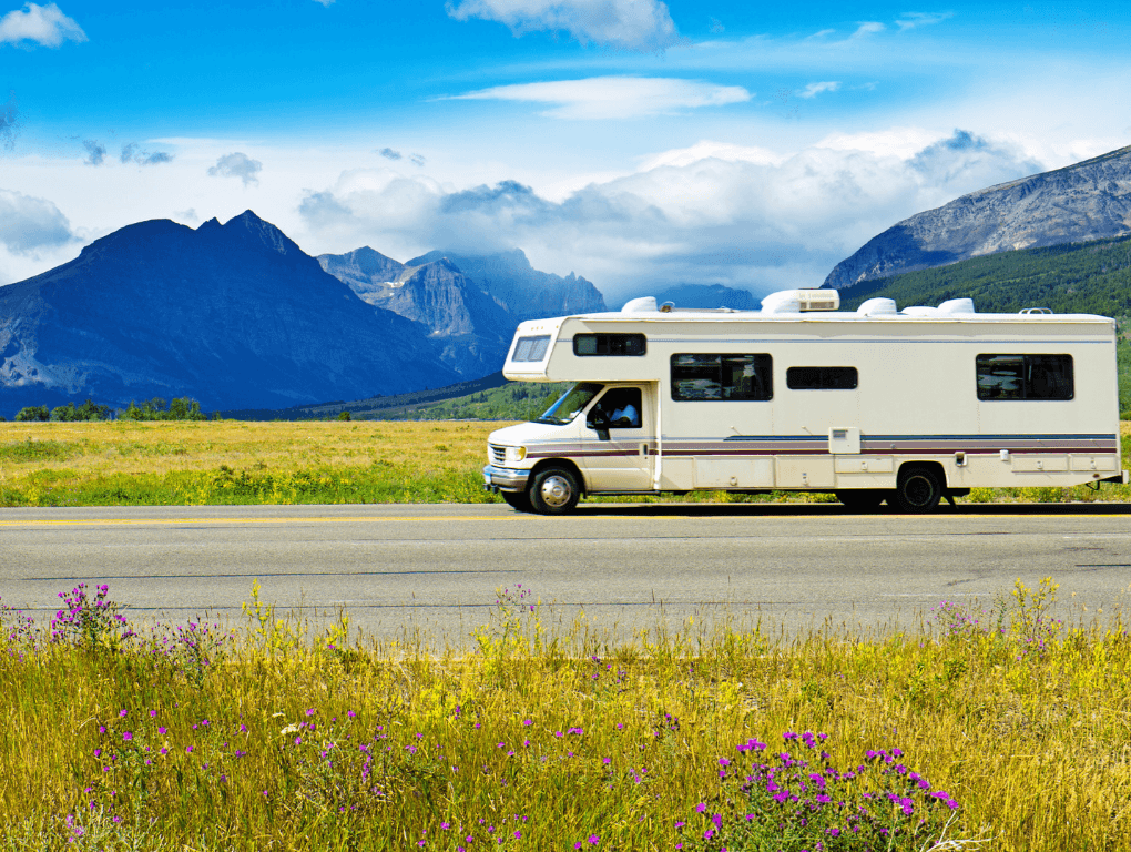 a picture of a recreational vehicle driving