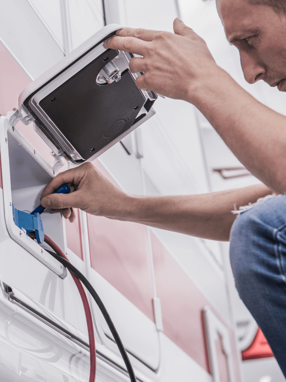 RV Mechanic doing a repair