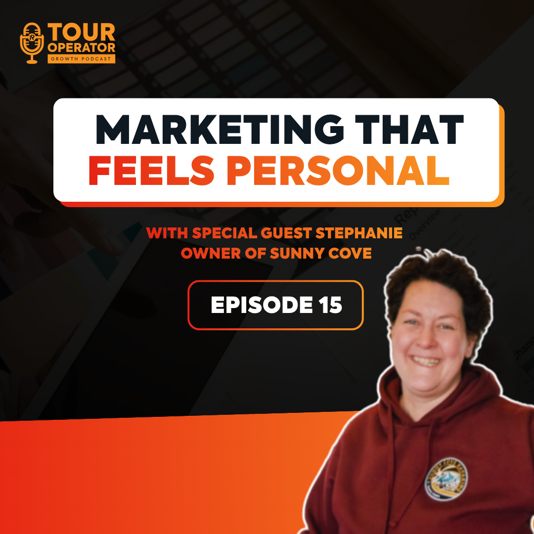 Podcast graphic: White rectangle with 
