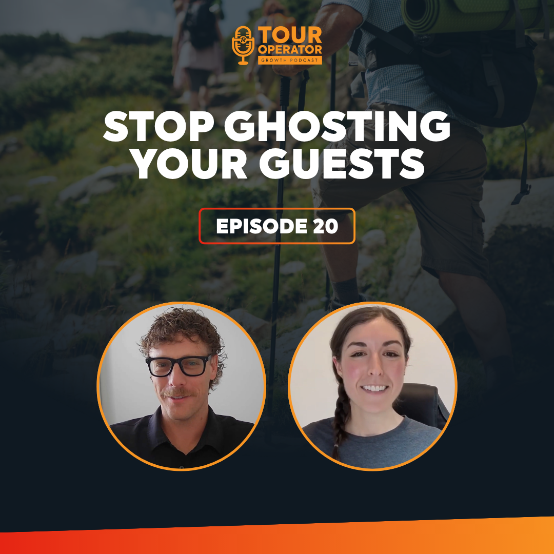 Podcast graphic: White rectangle with