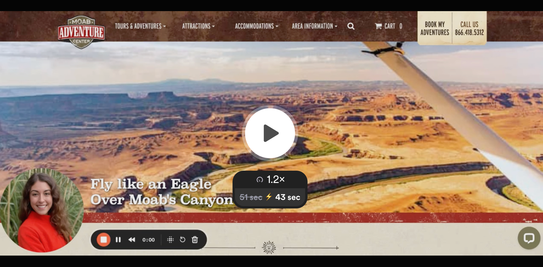 Moab Adventure Center Overlooking Mab Canyon