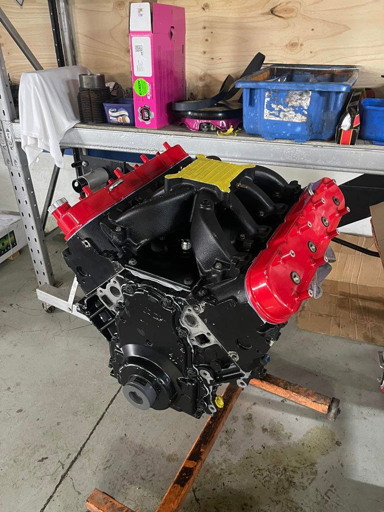 Red and Black Color Engine — Currie Bros Engine Reconditioners in Taree, NSW