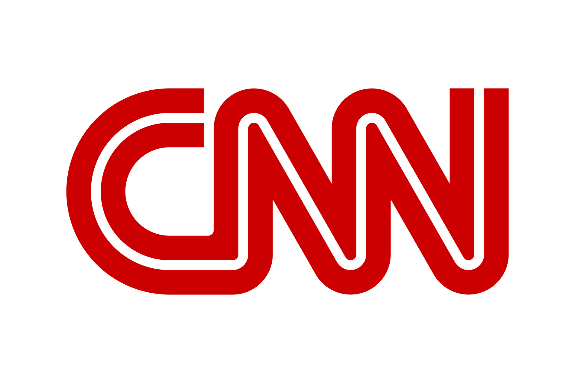 Red CNN logo in bold red letters on a white background