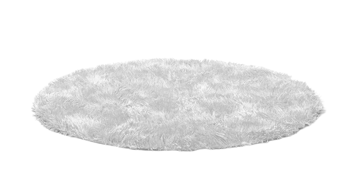 Clean round floor carpet