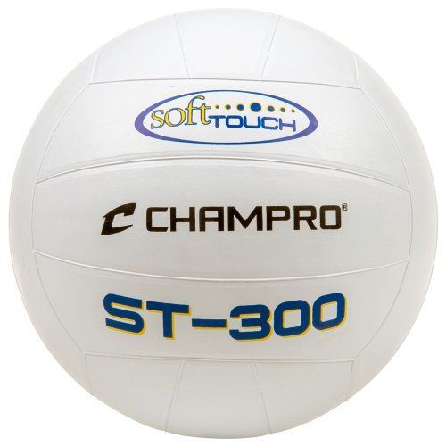 White volleyball with blue 