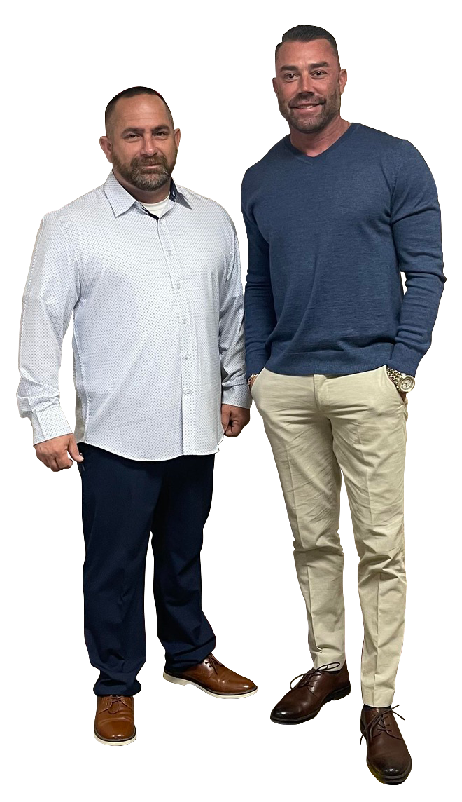 Co-founders Junior Beryhill and Kyle Carter standing together