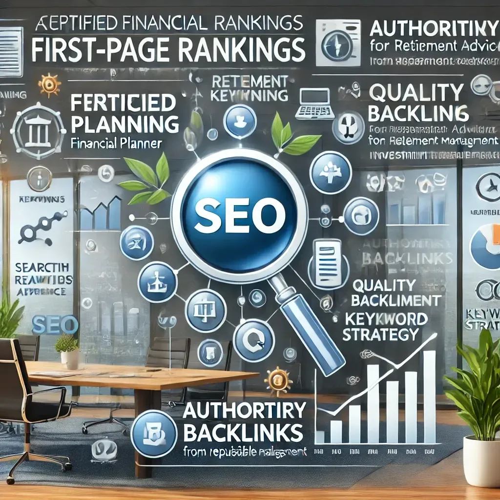 There is a magnifying glass with the word seo on it.