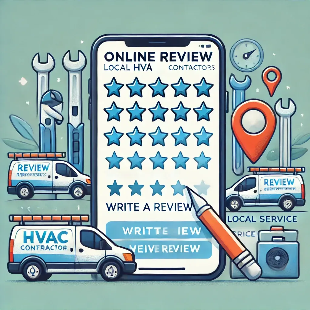 An illustration of a cell phone with a review page on it.