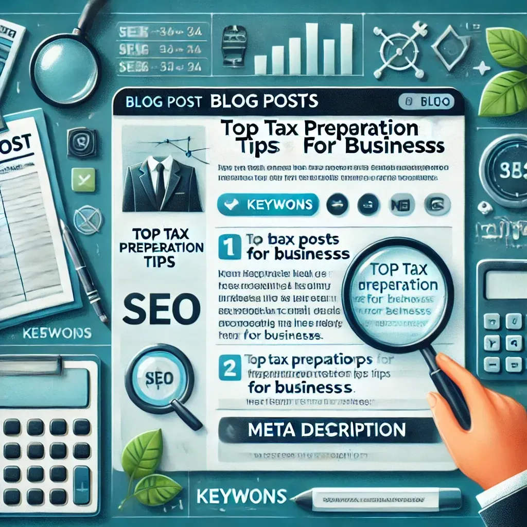 A hand is holding a magnifying glass over a website.