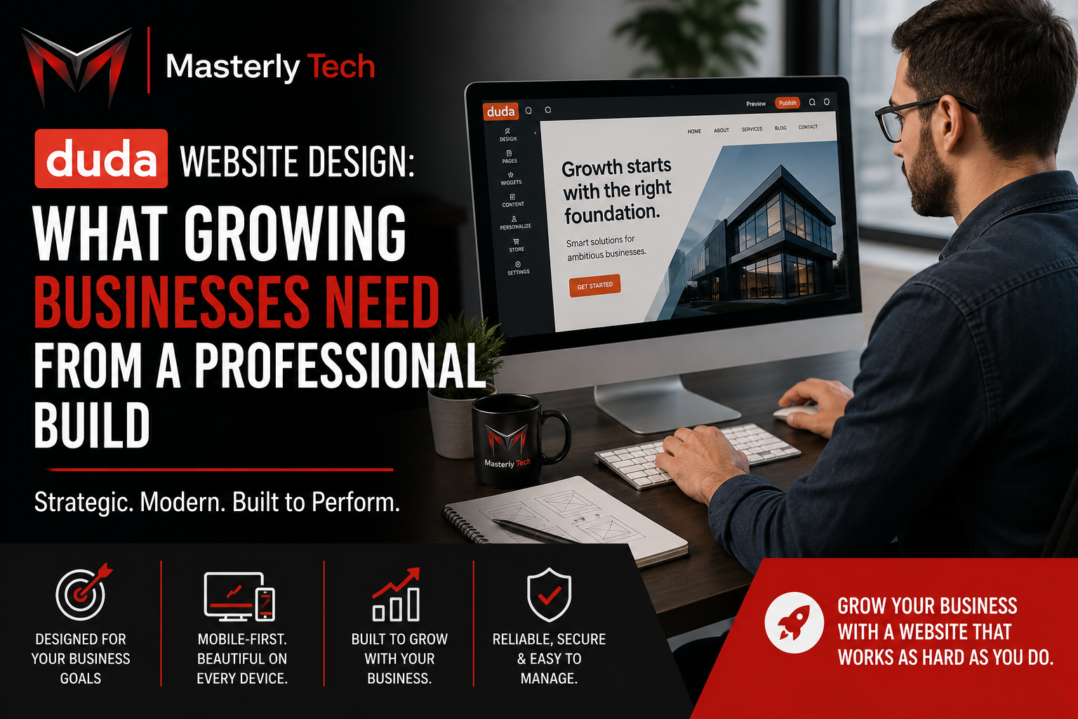 Duda website design planning session with responsive business website development