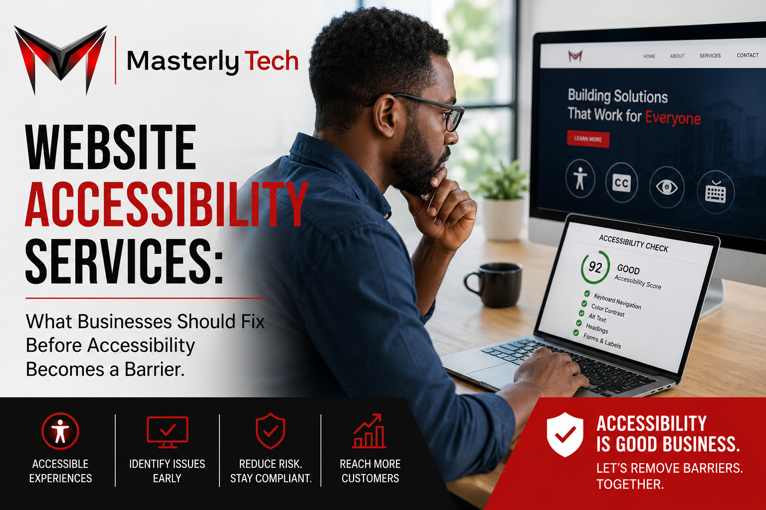 Website accessibility services review with accessibility testing and website usability improvements