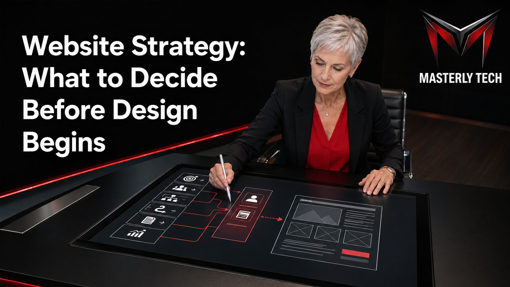 Website strategy showing planning, goals, and user experience.