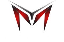 A red and black logo with the letter m on a white background.