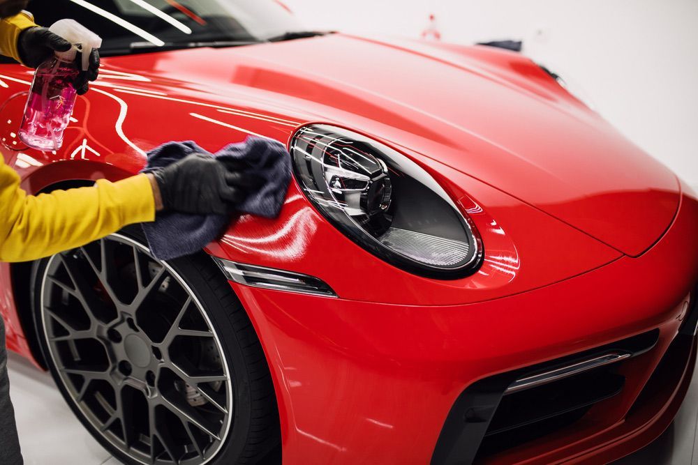 Polishing of a Red Car — Old School Custom And Collision in Fawkner, VIC