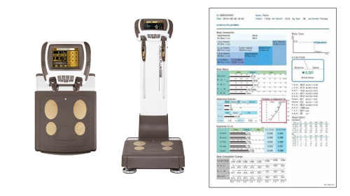 Body composition scanner and client report sheet
