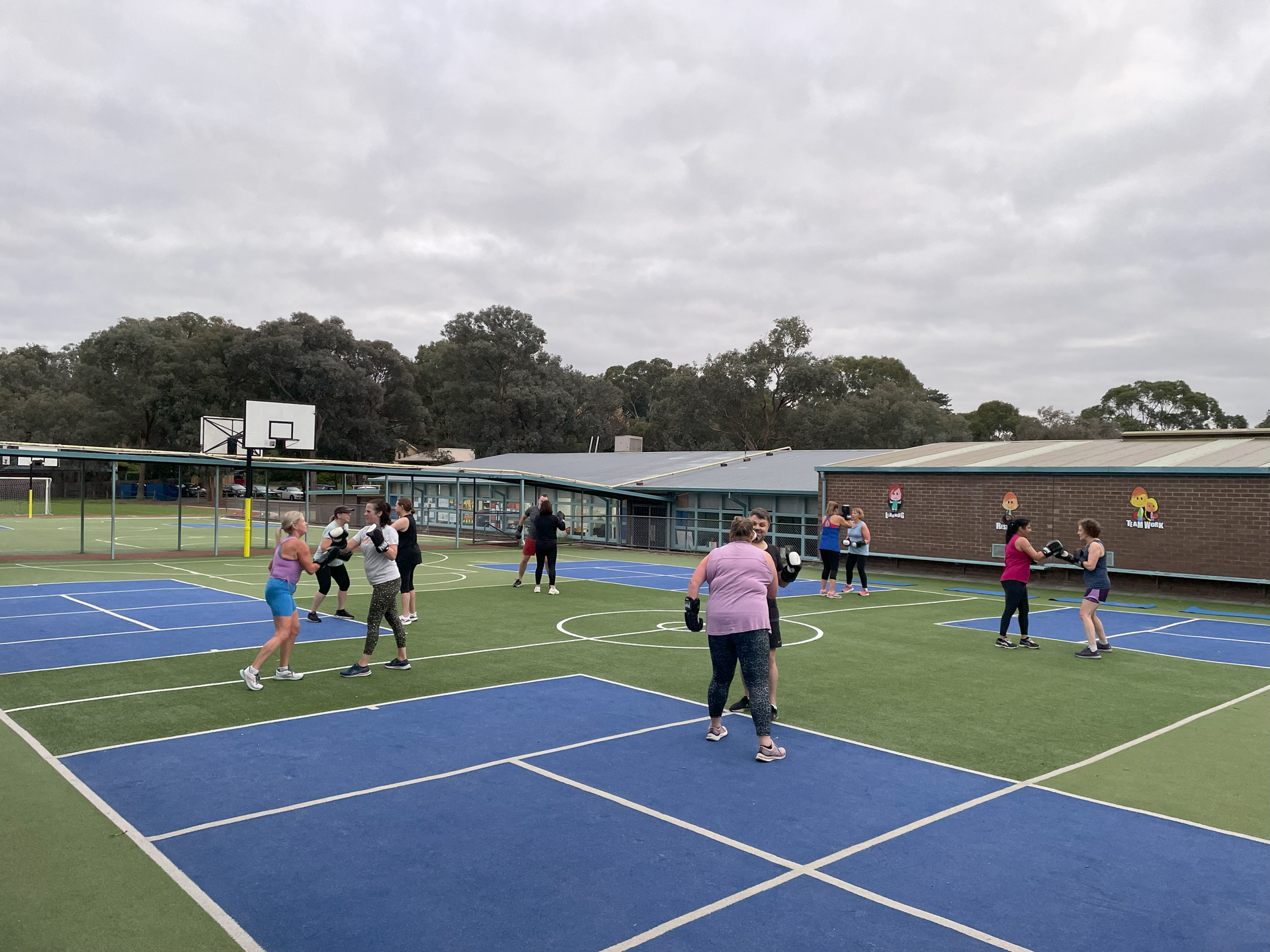 Outdoor Group Boxing for Fitness