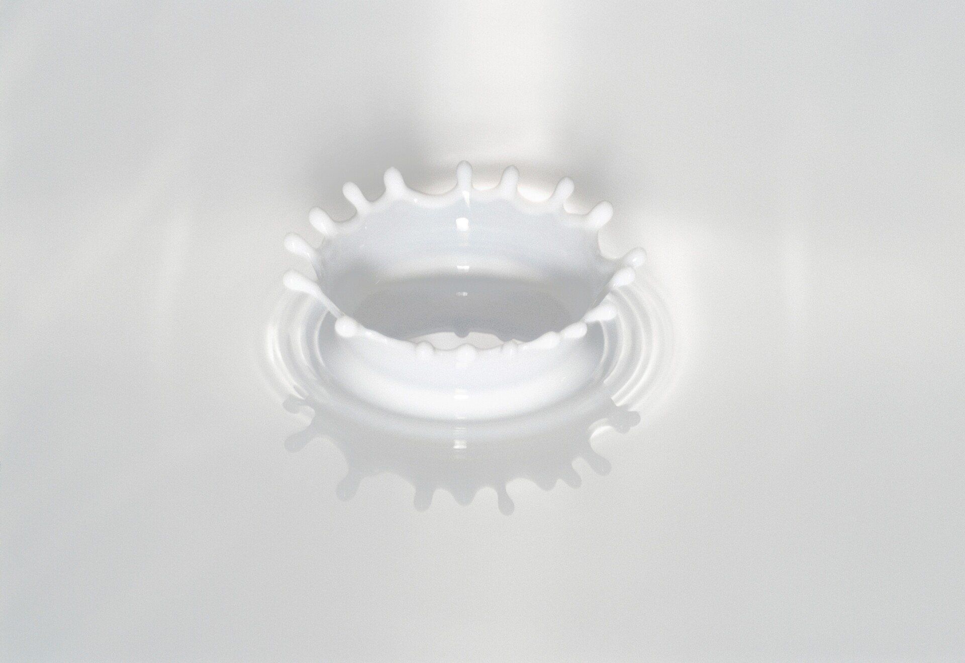 Milk droplet in a glass