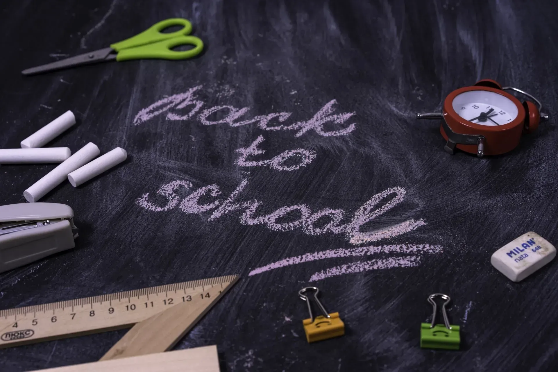 Chalk board with writing - Back to School