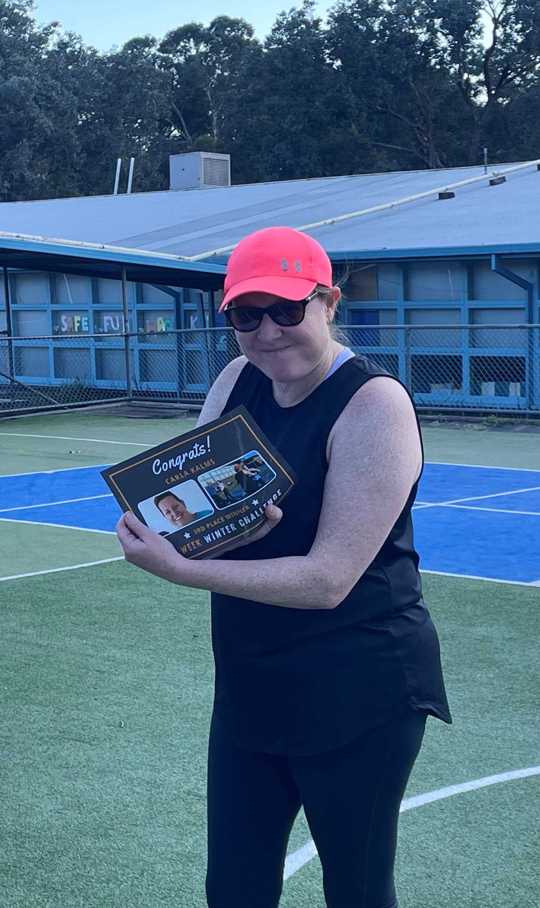Carla - happy runner up 2024 winter warrior challenge