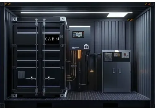 Kabn's off-grid power container with lithium ion batteries
