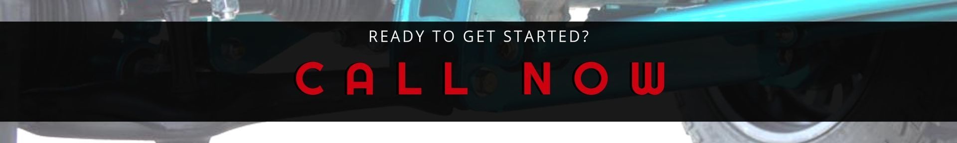 Red CALL NOW banner on a dark background with a partial car image at the top