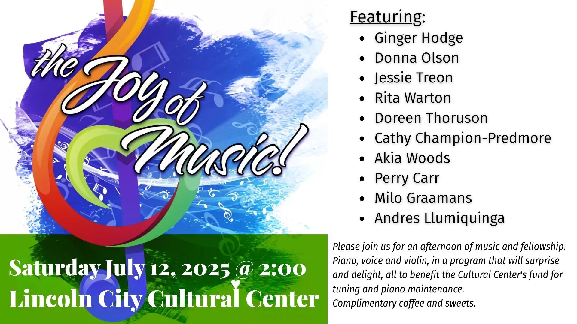 The Joy of Music - July 12 2025