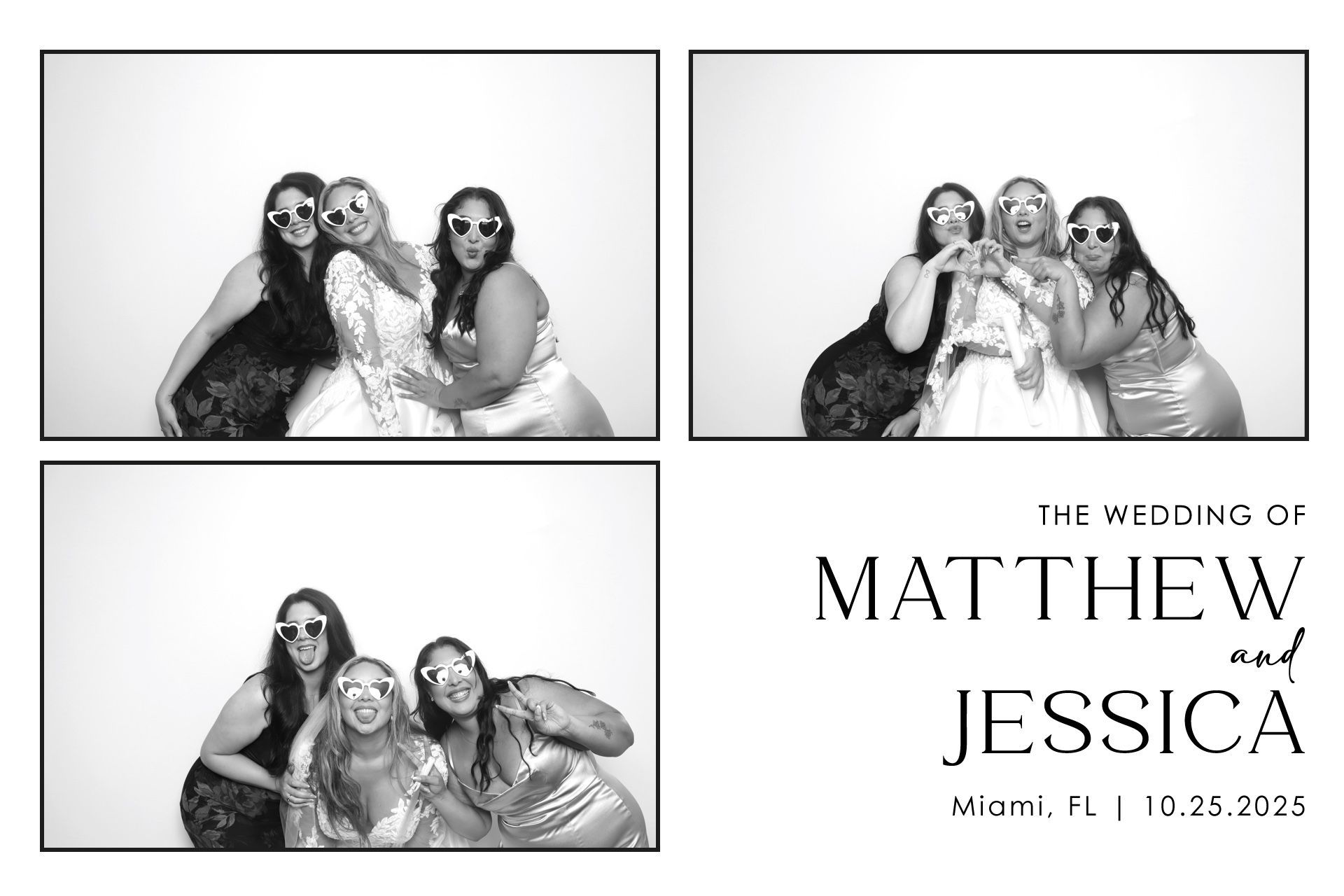 three girls in a glam photo booth
