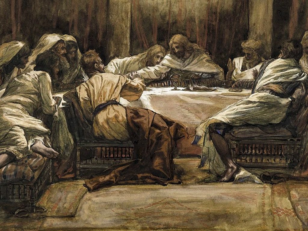 Jesus at the Last Supper with His disciples