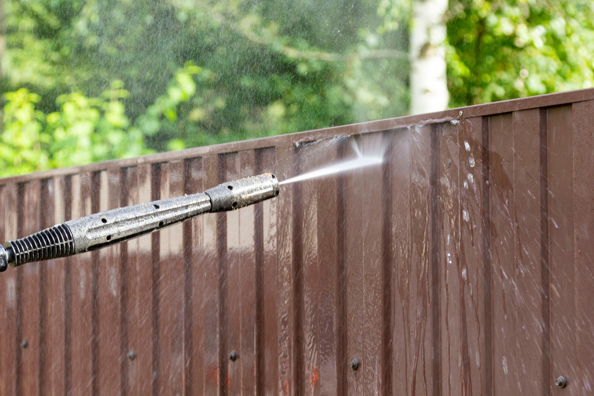 Cleaning Fence with Power Washer — Wilmington, NC — Walters Painting