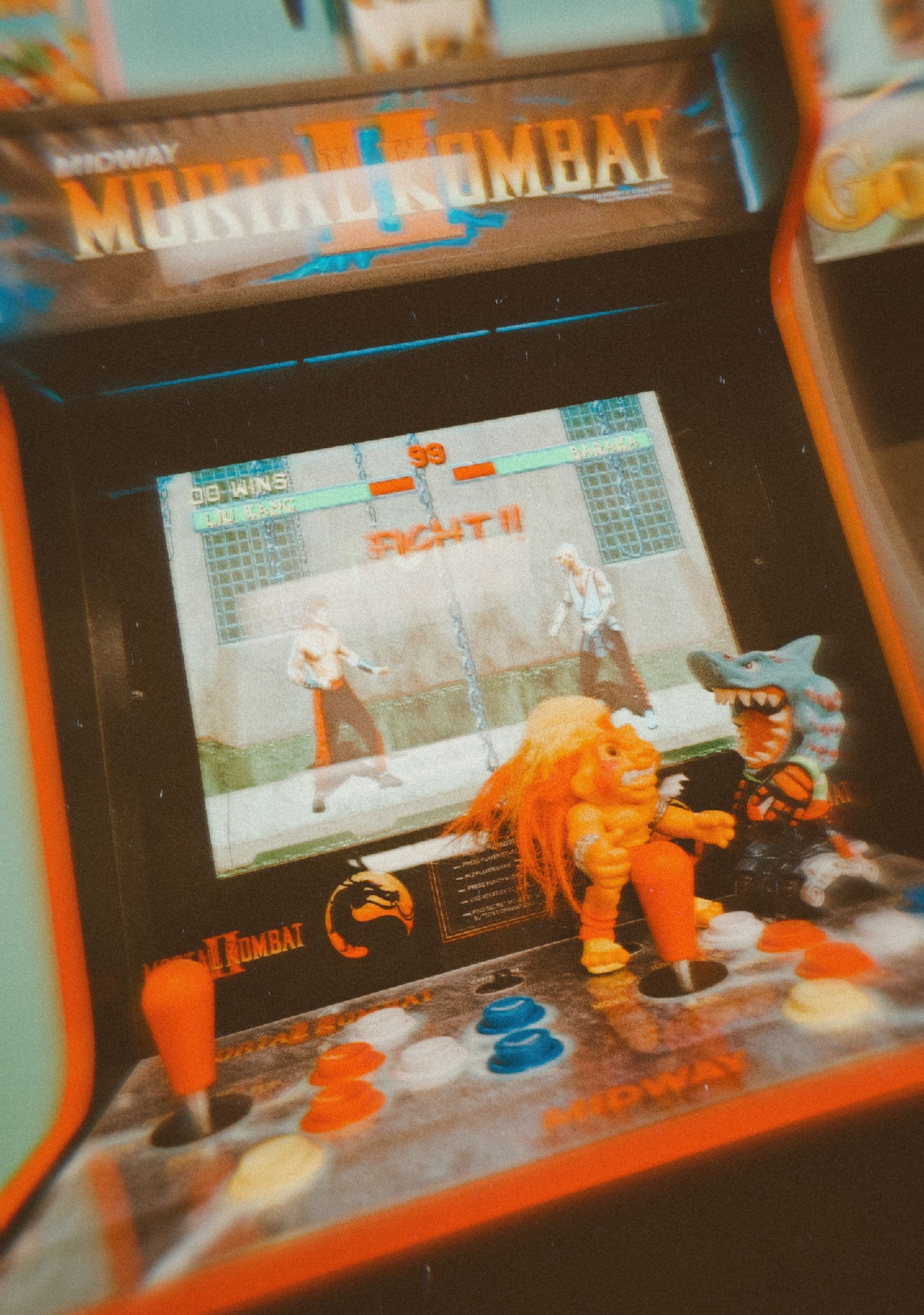 A video game called mortal kombat is being played