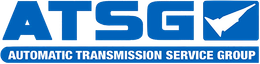A blue and white logo for atsg automatic transmission service group