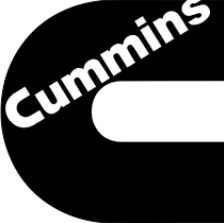 A black and white logo for a company called cummins