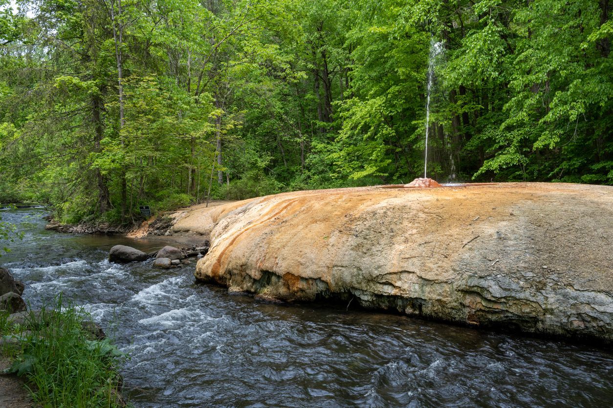 Geyser Island Spouter, Mineral Springs, Saratoga Spa State Park, Saratoga Springs New York, Saratoga County