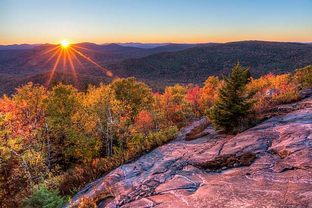 Sunset over Hadley Mountains, NY