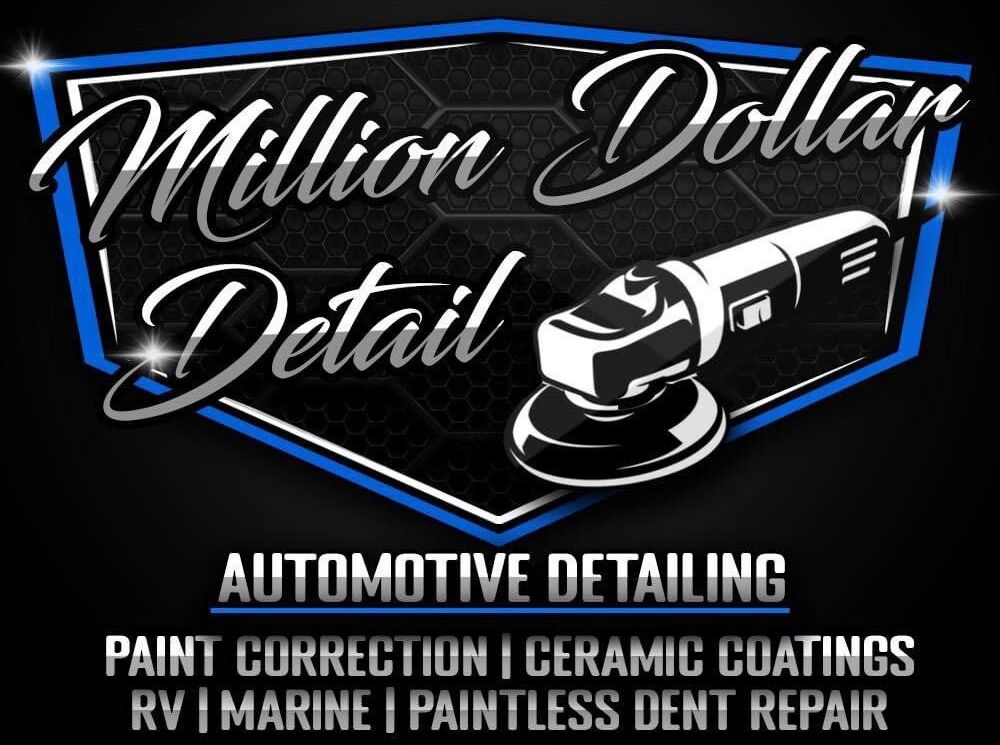 Henry's Dirt Works and Construction A logo for million dollar detailing automotive detailing paint correction ceramic coatings rv marine paintless dent repair