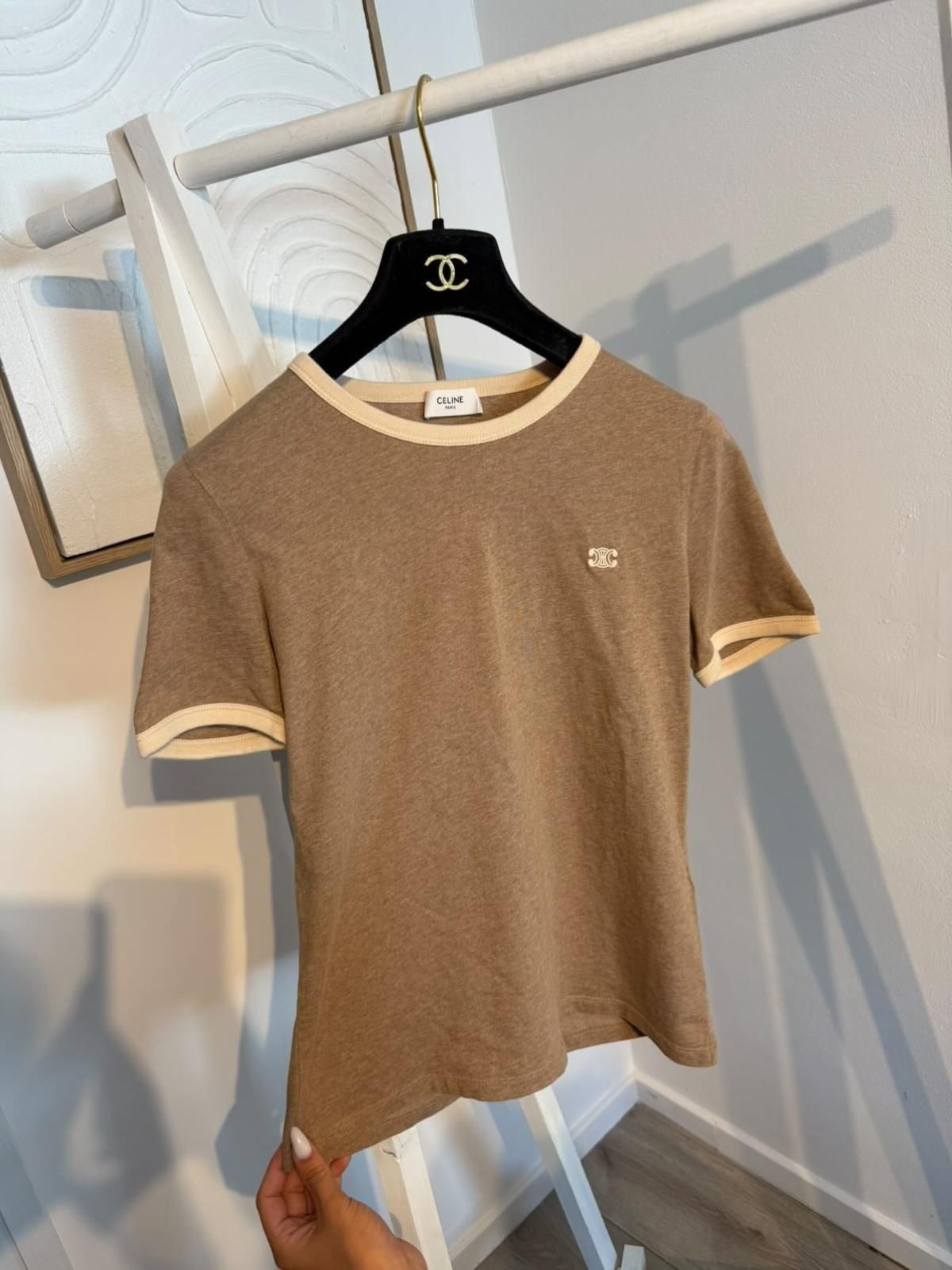 Celine T-shirt Beige