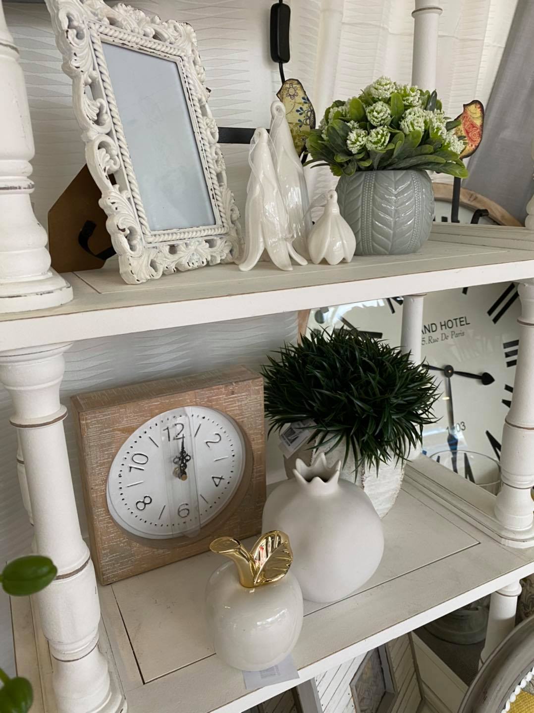 Wooden clock and small vases  — Tamworth Interiors in Tamworth, NSW 