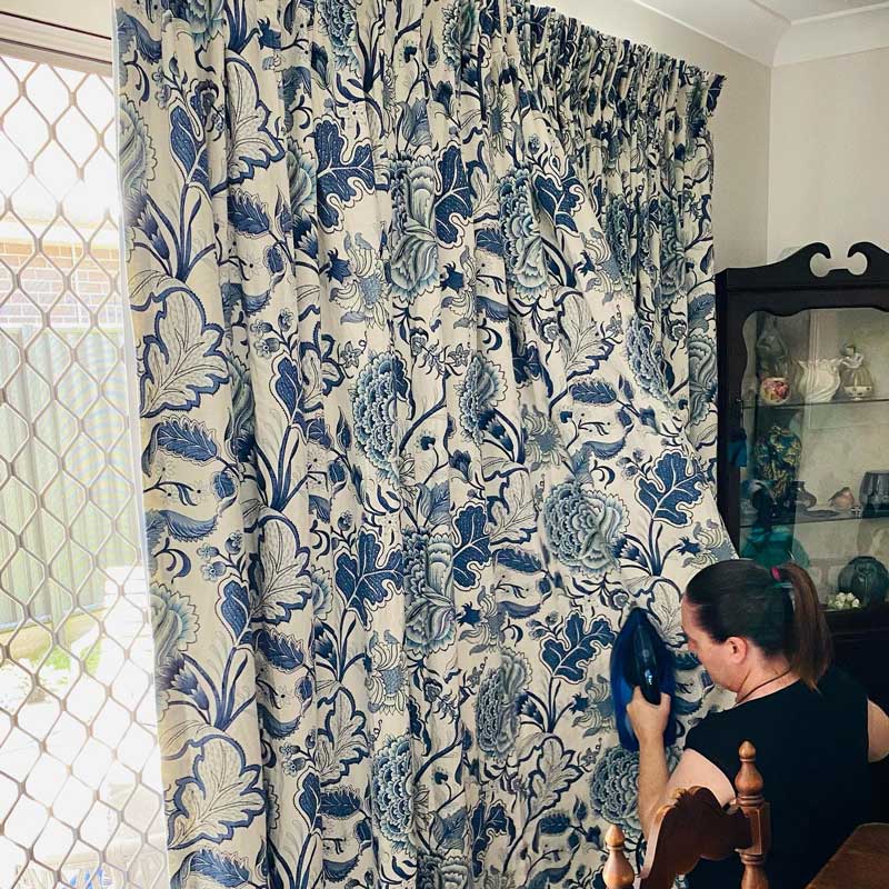 Ironing the curtains  — Tamworth Interiors in Tamworth, NSW 