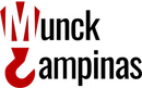 Logotipo da Munck Campinas com um gancho vermelho e as letras 