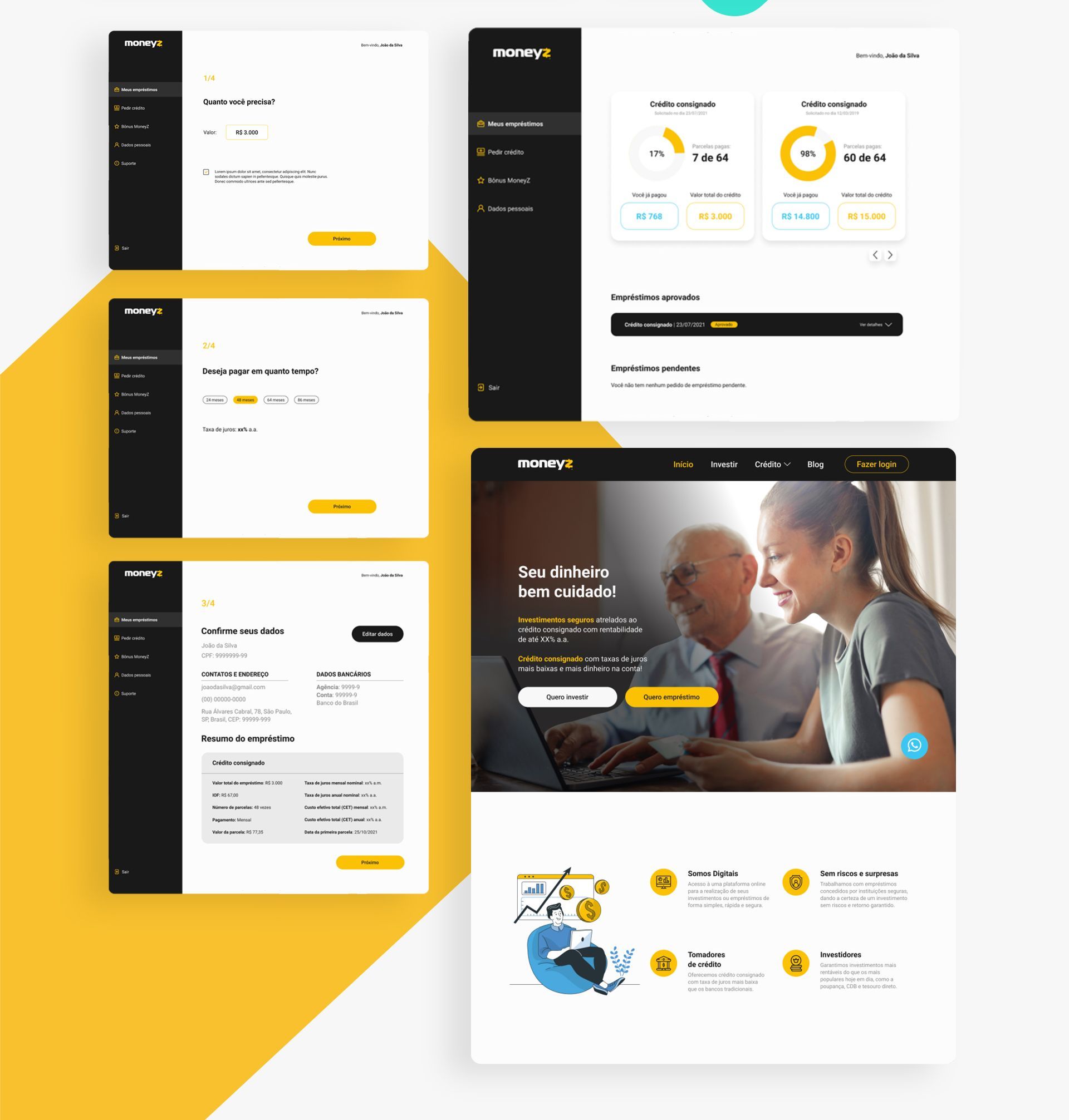 pagina de acesso empréstimo moneyz