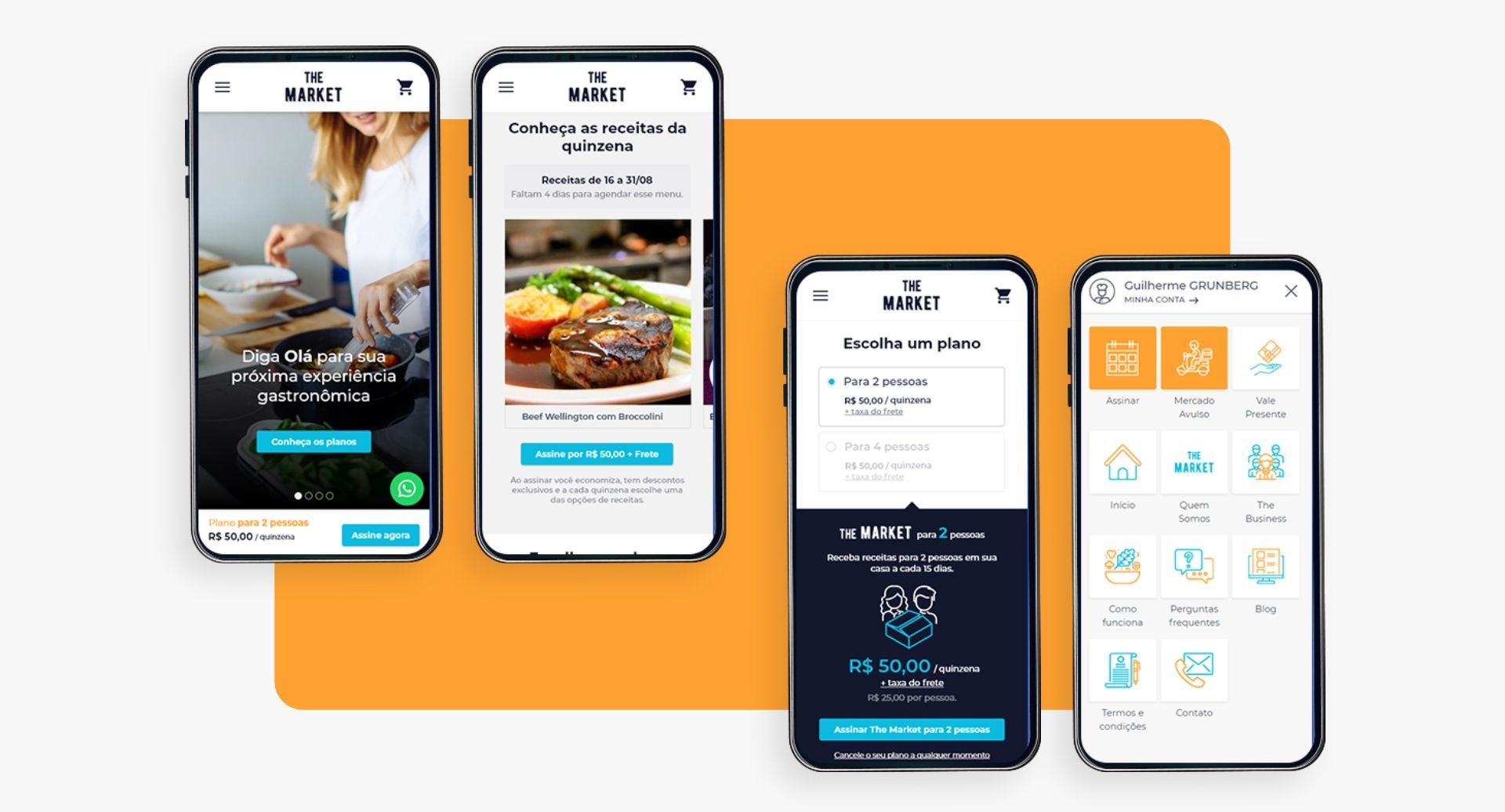 Imagens de telas mobile the market