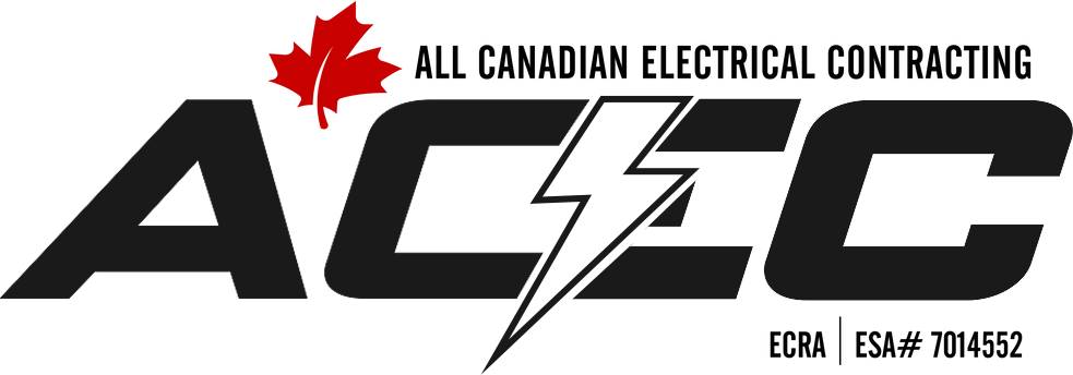 A black and white logo for all canadian electrical contracting