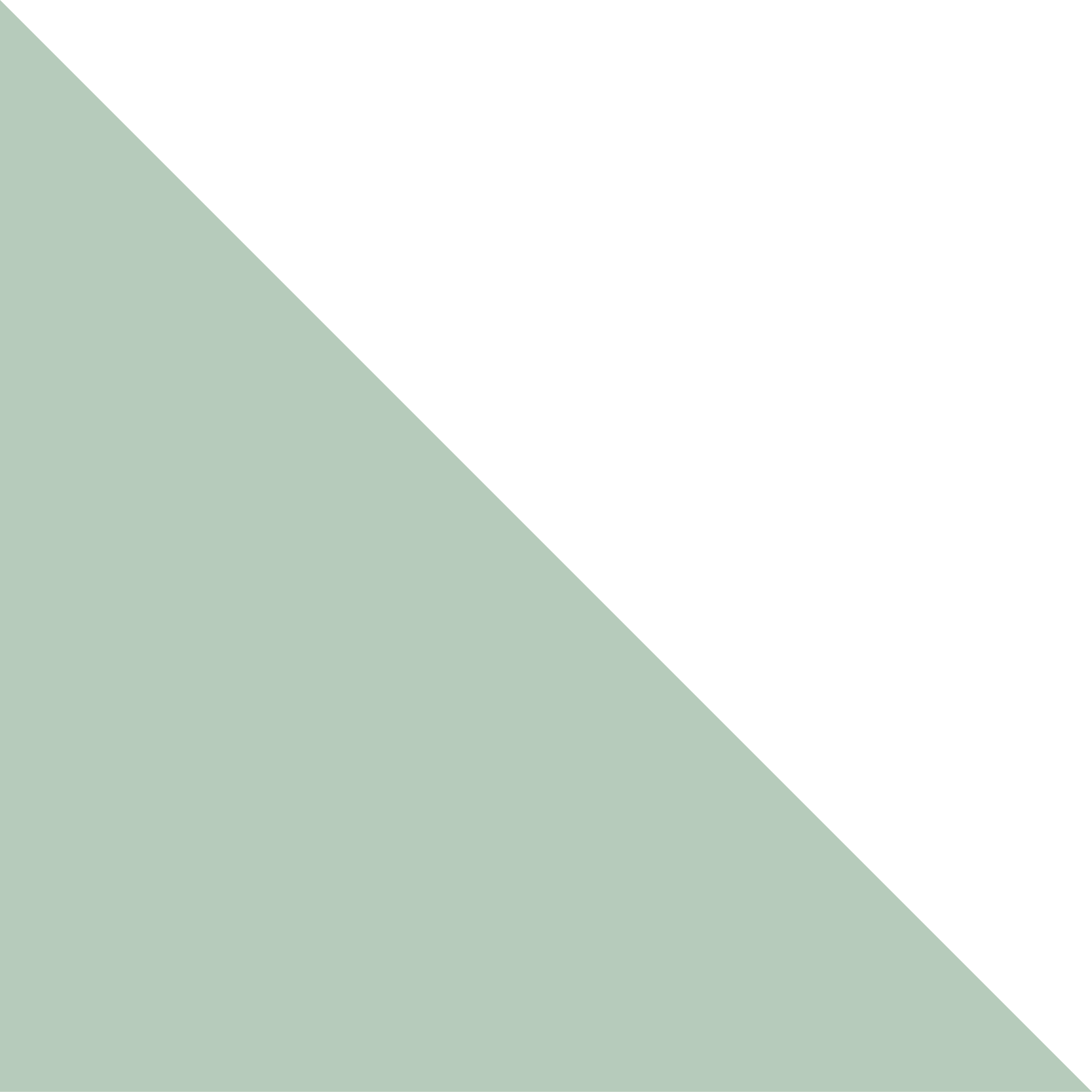 A green and white triangle on a white background.