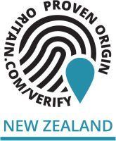 It is a logo for new zealand that says proven origin.