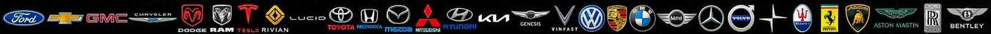 A picture of all North American car brand logos.