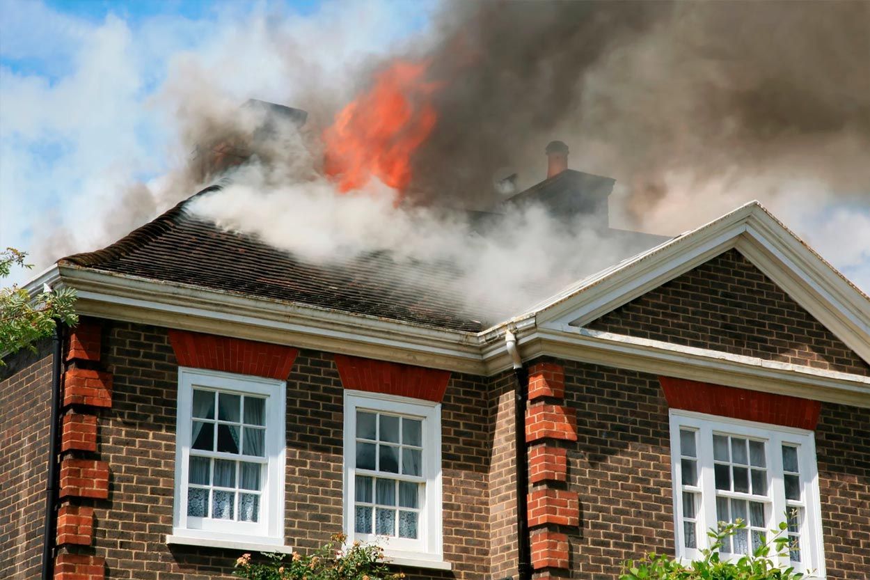 house is on fire
