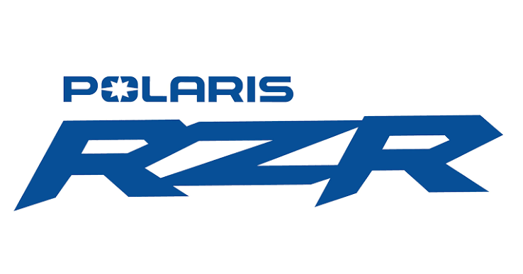 Polaris RZR logo in blue on a white background