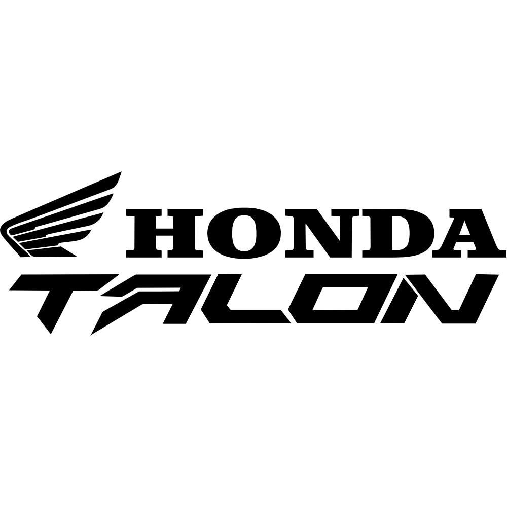 Honda Talon logo in black, featuring a wing icon and stylized text on a white background