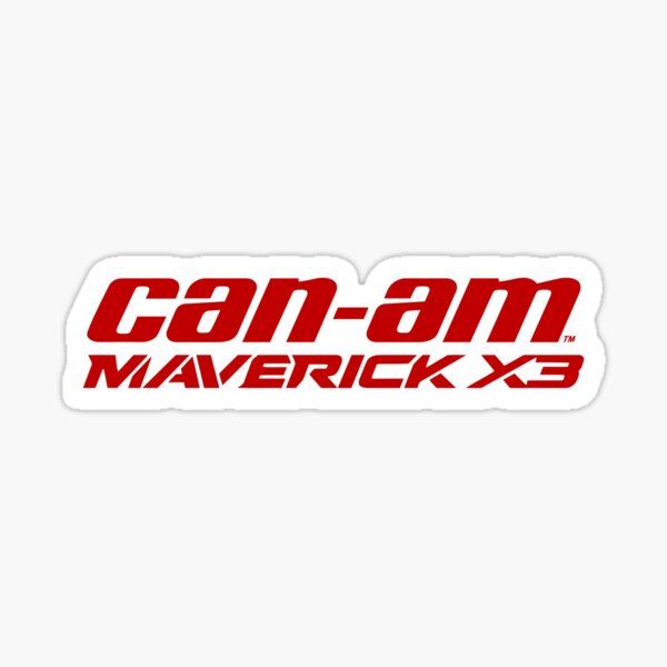 Can-Am Maverick X3 logo in red on a white background