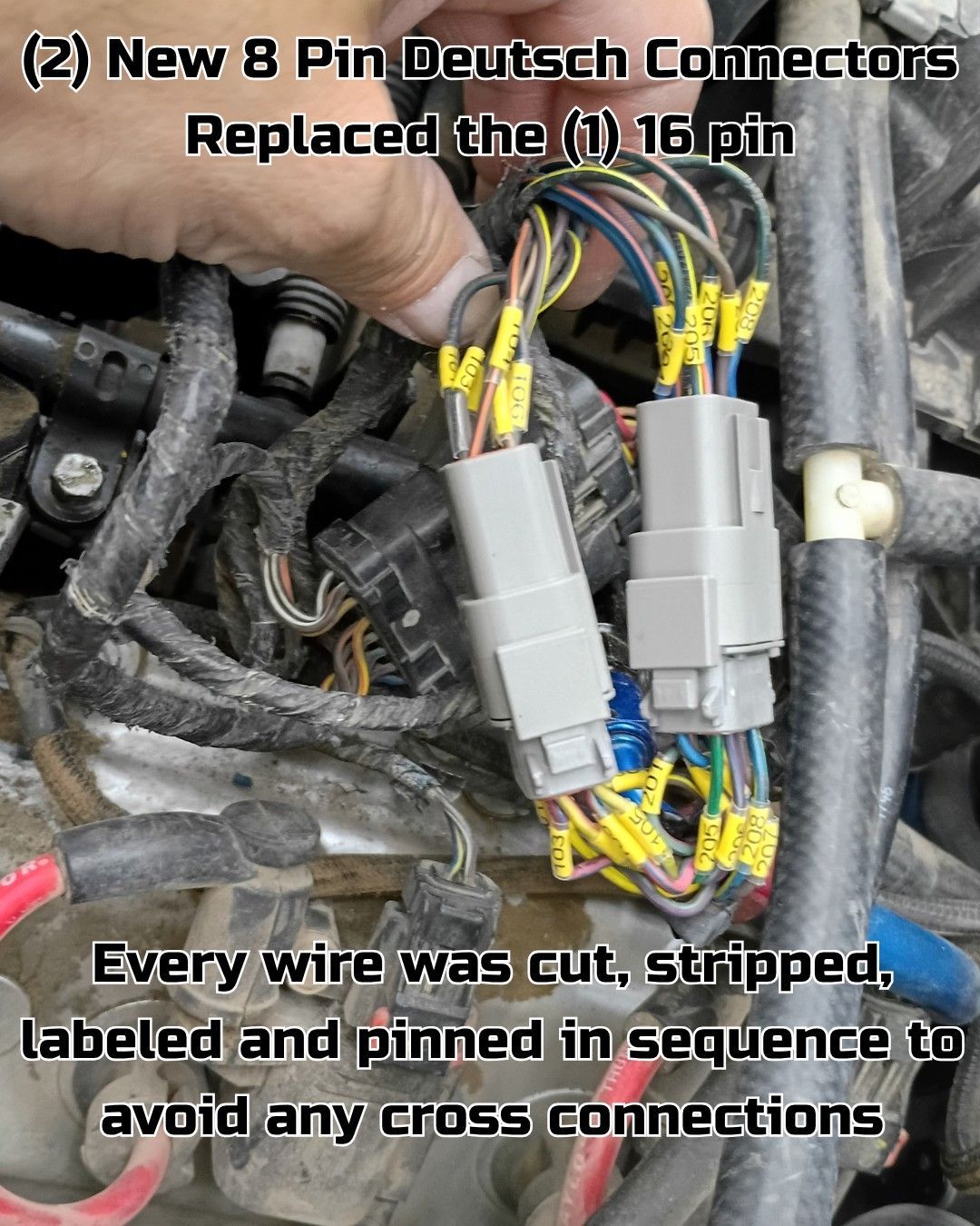 Custom 5.7L HEMI wiring harness installed in a Jeep Wrangler Phoenix